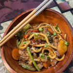 Spicy Vegetable Beef Udon Noodles